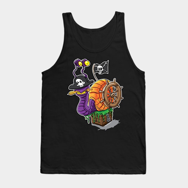 Snail Pirate Tank Top by eShirtLabs